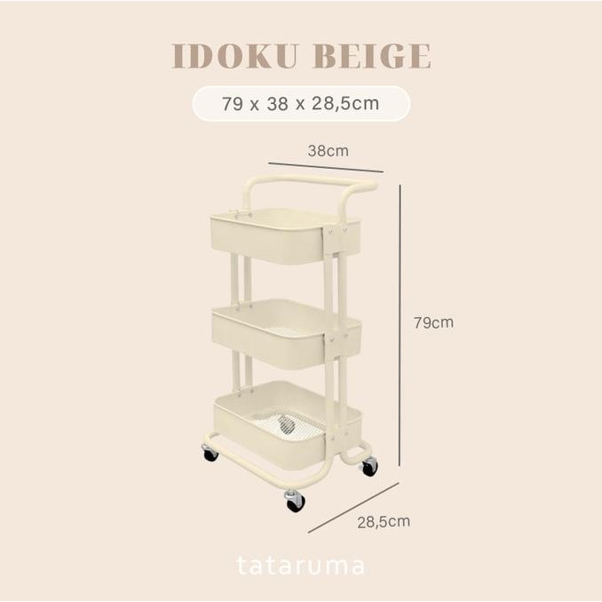 

idoku - troli besi beroda 3 tingkat serbaguna rak trolley termurah