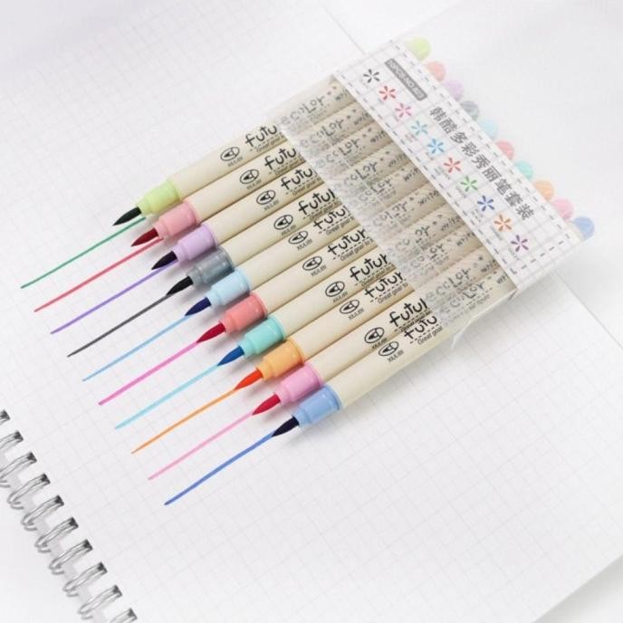 

Wattle 10Pcs Set Pulpen Cat Air Gambar Grafis Warna-Warni Untuk Terbaru