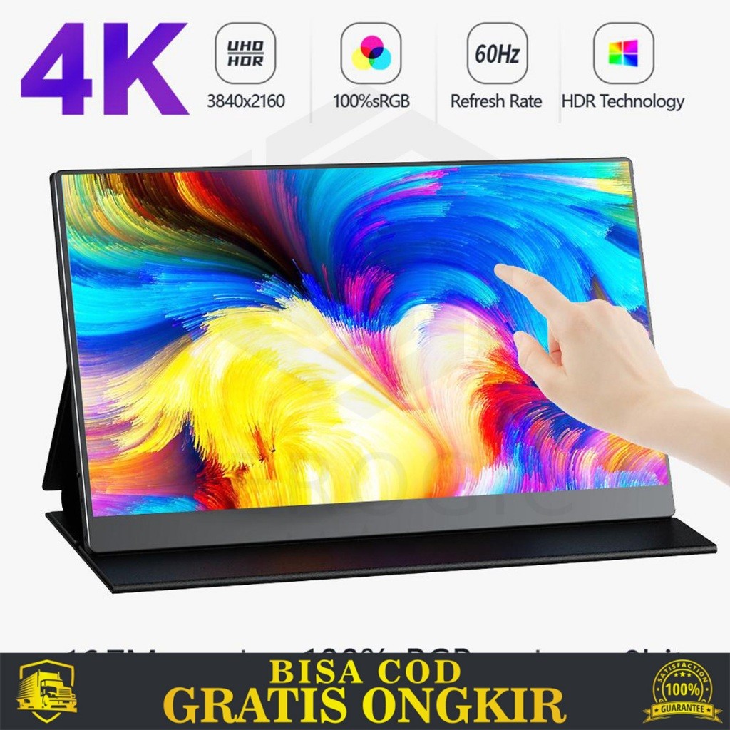 UHD MONITOR PORTABLE 4K FILTER CAHAYA BIRU HIGH QUALITY TOUCHSCREEN