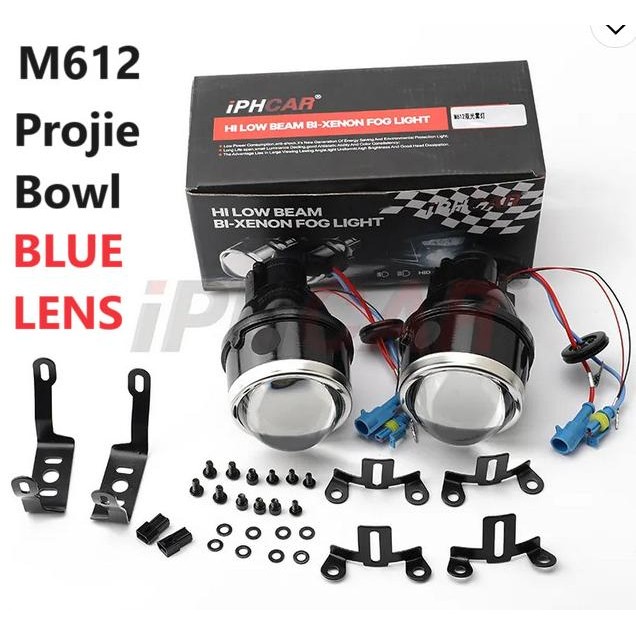 

BLUE- M612 IPHCAR BILED FOGLAMP PROJECTOR BLUE LENS 3 INCH 3" HID LED MOBIL