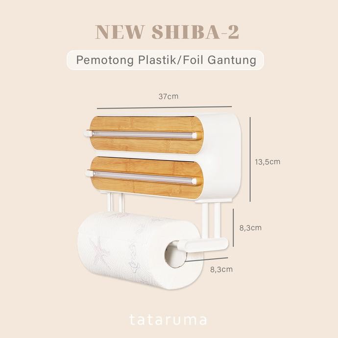 

new shiba - dispenser cling wrap/foil/baking paper gantung pemotong termurah
