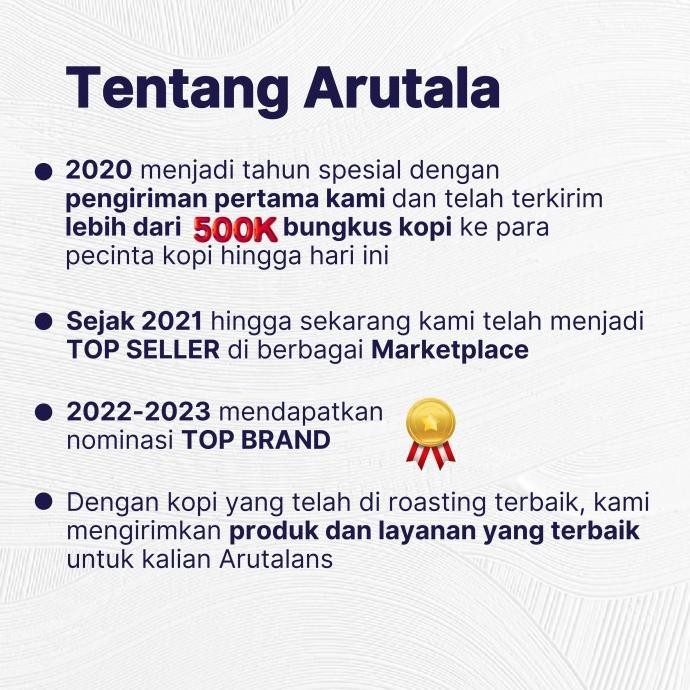 

Termurah Arutala Kopi Arabika Gayo Arabica Coffee 200 Gram