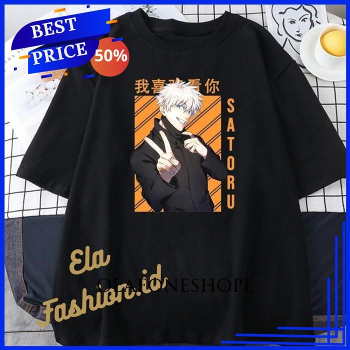 KAOS ATASAN ANIME JUJUTSU KAISEN YUJI ITADORI MAN WOMAN TSHIRT ANAK COWO DEWASA KEKINIAN BY OLAFONES
