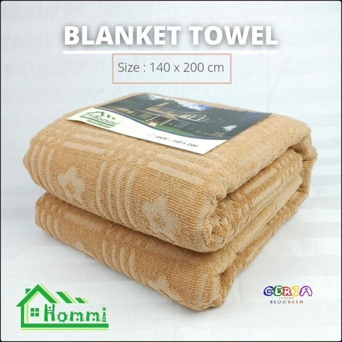 

BLUE- SELIMUT HOTEL TEBAL BAHAN HANDUK HOMMI SIZE 160X200 CM WARNA BIRU BLUE