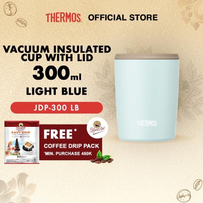 

BLUE- VACUUM INSULATED CUP WITH LID 300ML - LIGHT BLUE