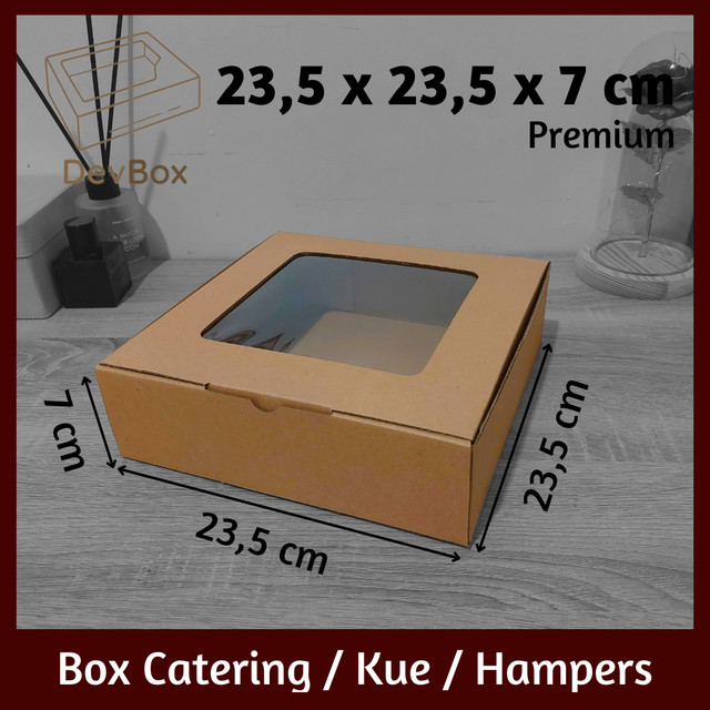 

Kardus Mika 23,5 x 23,5 x 7 cm | Kotak Makanan, Catering, Kue, Hampers, Hadiah | Model Pizza Tanpa Lakban