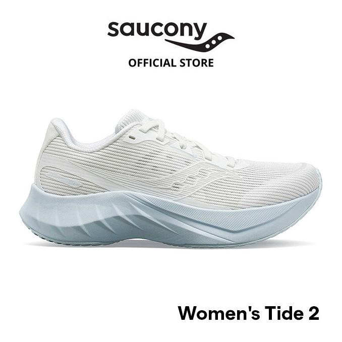 

BLUE- SEPATU LARI WANITA SAUCONY SHOES TIDE 2 WOMEN - WHITE / LIGHT BLUE