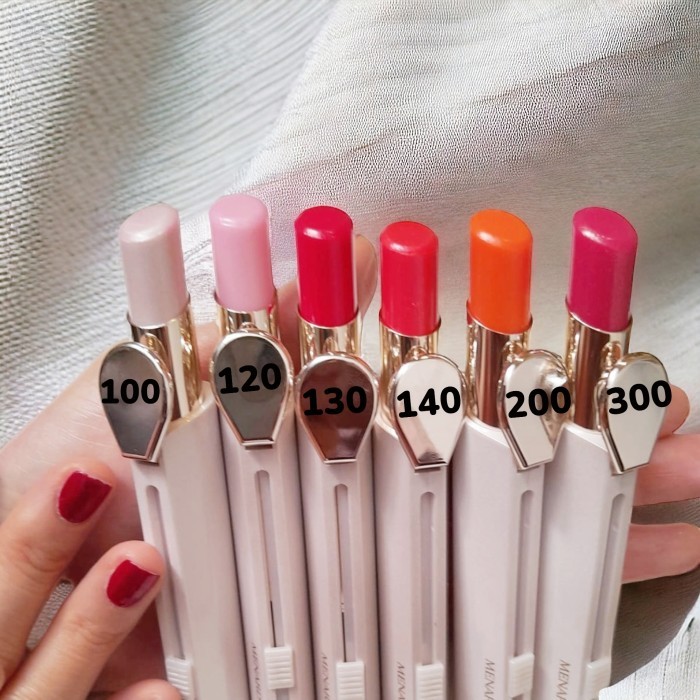 menard tk lipstick 100 200 300 - menard lip treatment lip balm