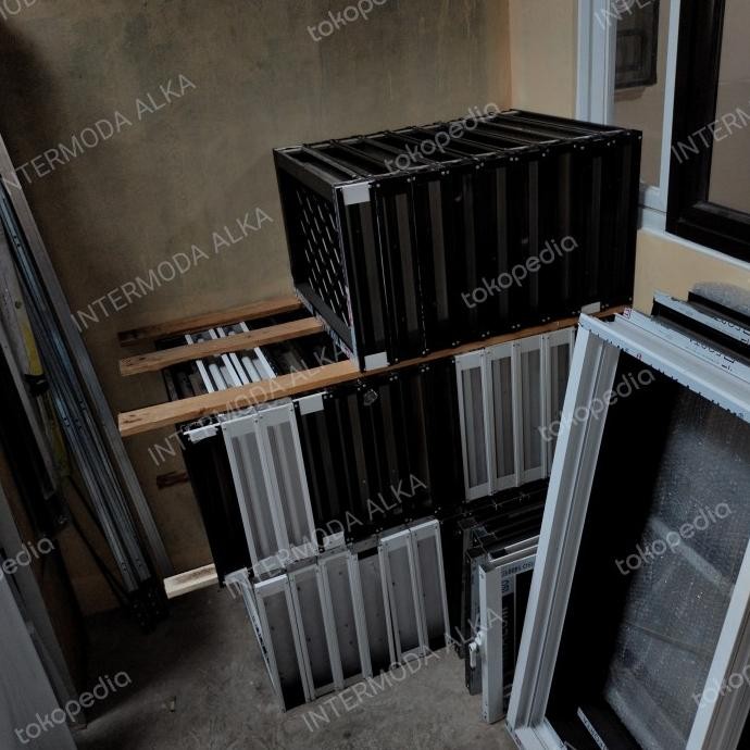 BOVEN ALUMINIUM 60X40 KACA ZIGZAG TRALIS ALUM VENTILASI KAWATNYAMUK