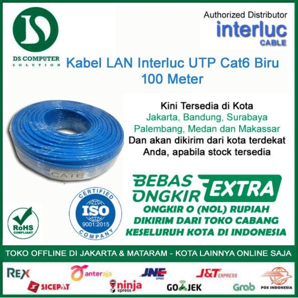 

BLUE- KABEL LAN INTERLUC UTP CAT6 100METER BLUE HIGH QUALITY