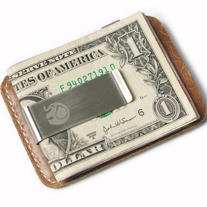 Dompet Money CLip,Money Clip,Penjepit Uang,Dompet Kulit Asli,Elipant 2