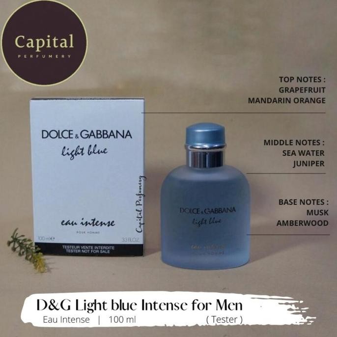 

BLUE- DOLCE & GABBANA LIGHT BLUE EAU INTENSE POUR HOMME 100 ML TESTER