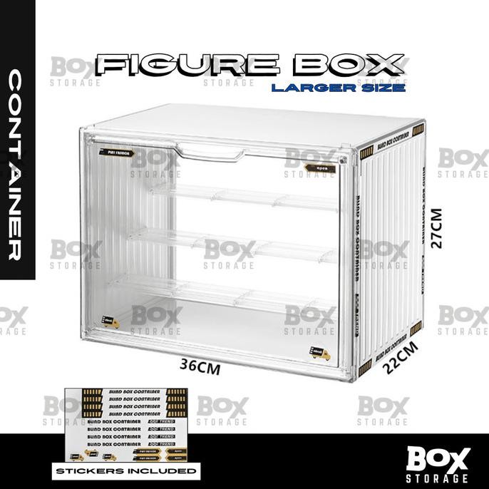 

containerwhite action figure acrylic display box storage box pajangan koleksi box popmart bricks termurah