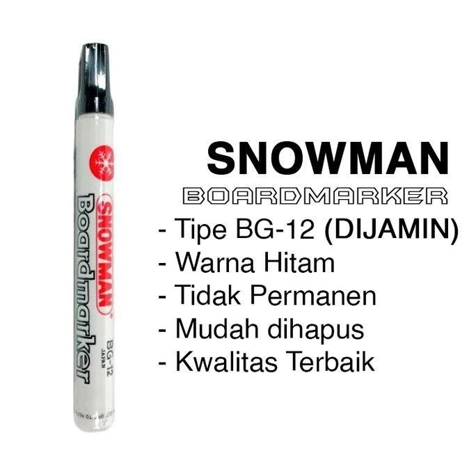 

Promo Spidol Snowman Whiteboard Marker Bg-12 - Hitam