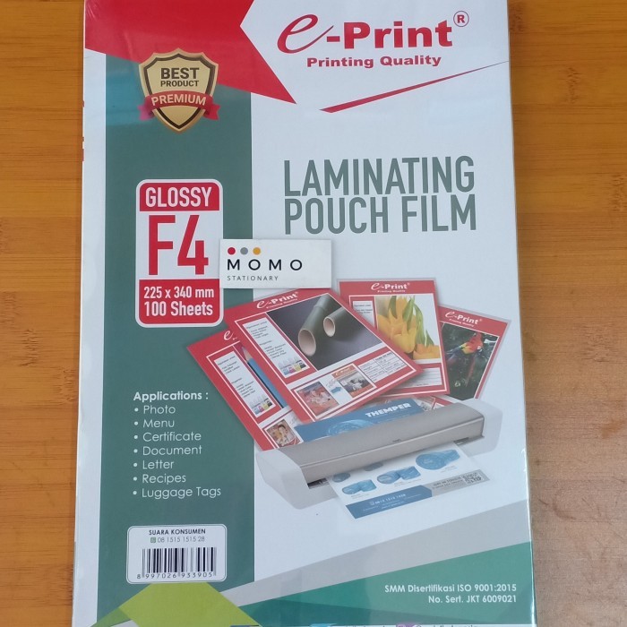 

laminating pouch film f4 eprint