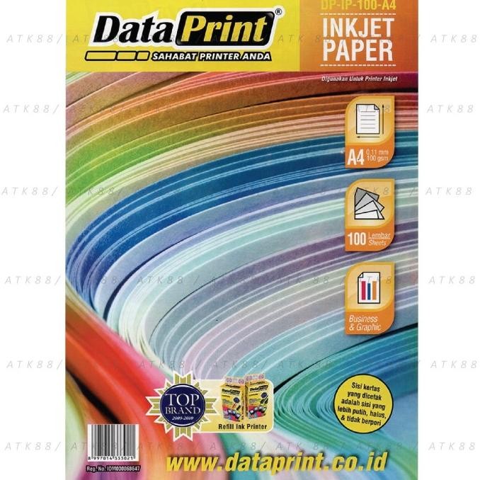 

Sale Inkjet Paper A4 100 Gsm - Data Print Isi 100 Lembar