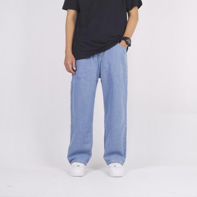 

BLUE- SUPEREGO DENIM PANTS BAGGY RELAXED BLUE WASH