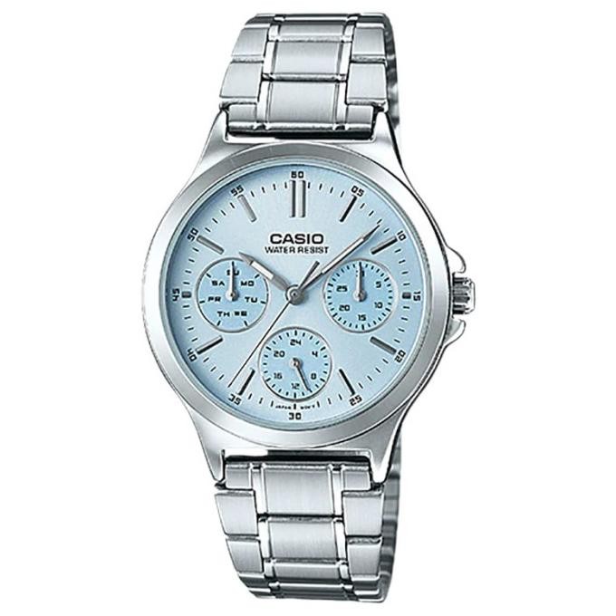 

BLUE- CASIO LTP-V300D-2AUDF ENTICER LADIES SOFT BLUE DIAL STAINLESS STEEL ST