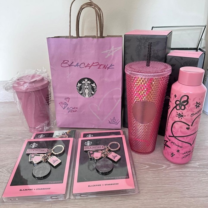 STARBUCKS X BLACKPINK TUMBLER JENNIE ROSE LISA JISOO