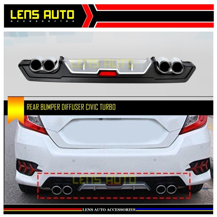 REAR BUMPER DIFFUSER HONDA CIVIC TURBO