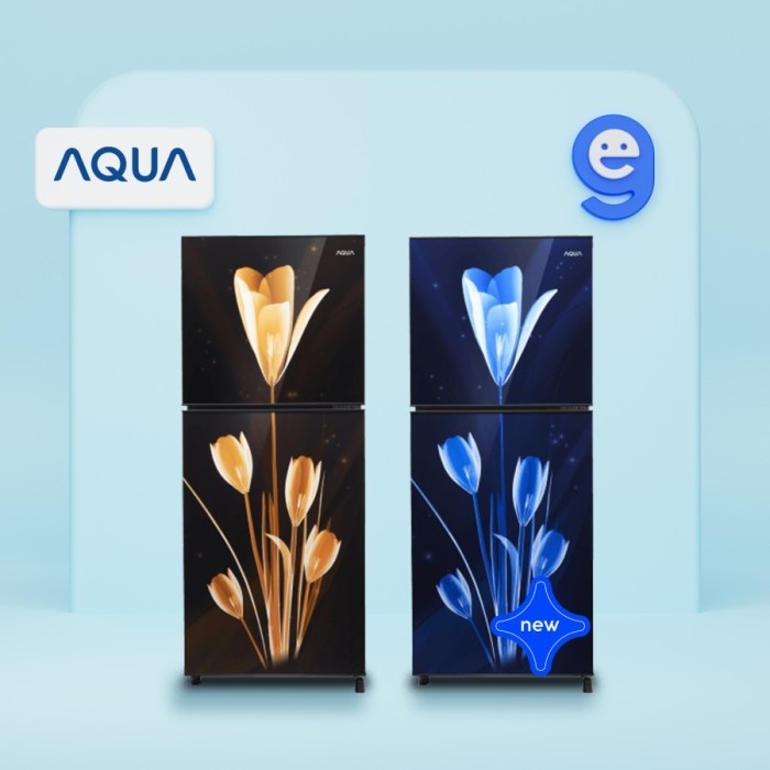 KULKAS AQUA 2 PINTU AQR D 251 LK LB BUNGA TANPA BUNGA ES KHUSUS BOGOR