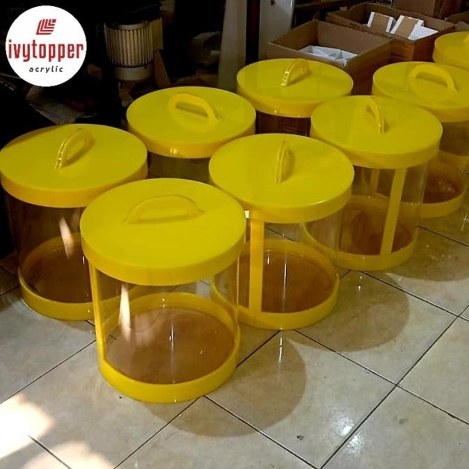 Tabung Aquarium Es Buah Acrylic 20 Liter D30 X Tinggi 35 Cm Tutup Tudung