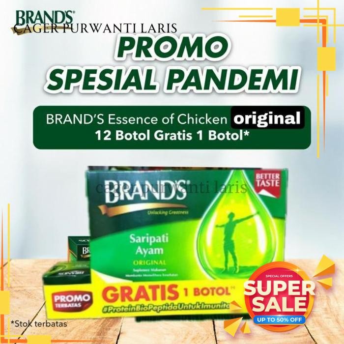 BRAND SARI PATI AYAM / BRAND ESSENCE OF CHICKEN 12 BOTOL EKSLUSIF