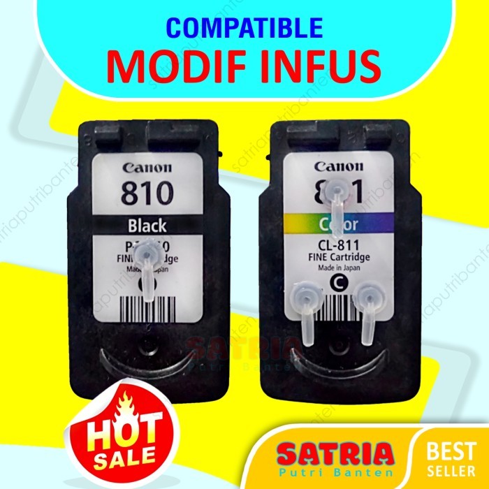 Cartridge 810 811 Catridge Canon iP2770, MP237 Siap Pakai Modif Infus