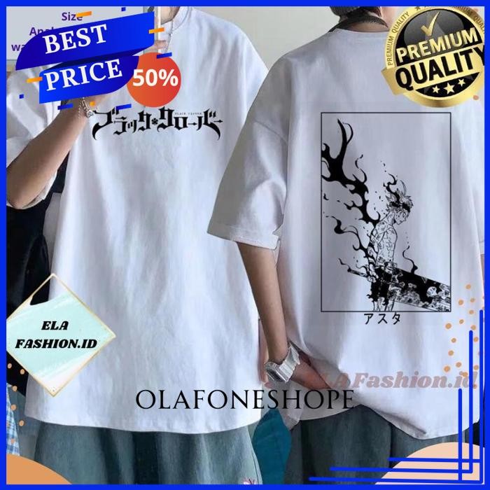 KAOS BLACK CLOVER | KAOS ANIME BLACK CLOVER ASTA NERO YUNO KAWAII JAPAN BY OLAFONESHOPE GRATIS ONGKI