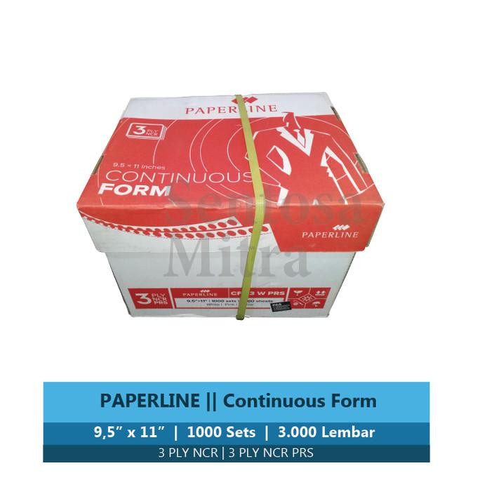 

TERMURAH - Paperline Continuous Form Kertas Komputer 3 ply NCR PRS 9.5 x 11 inch