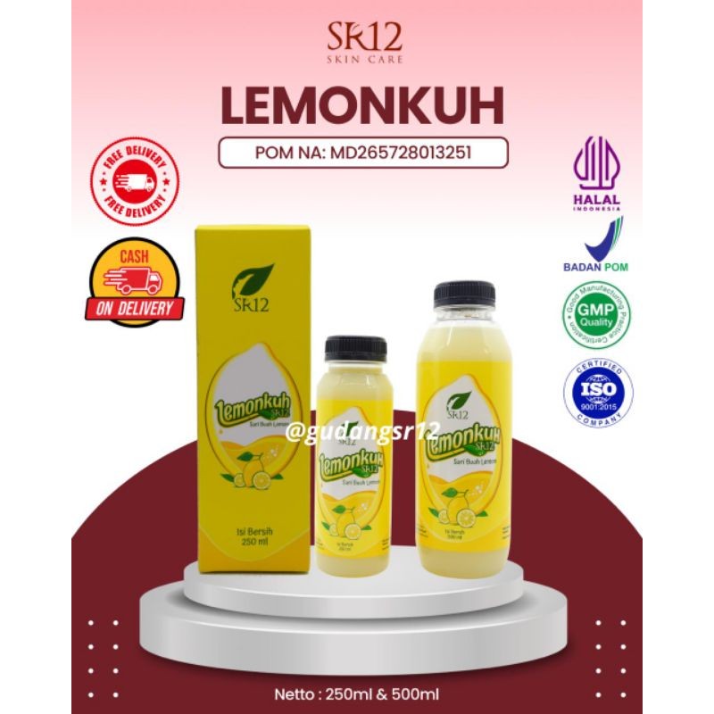 

LEMONKUH SR12 SEMUA UKURAN, ALL SIZE, 250 DAN 500 ML / SARI LEMON ALAMI