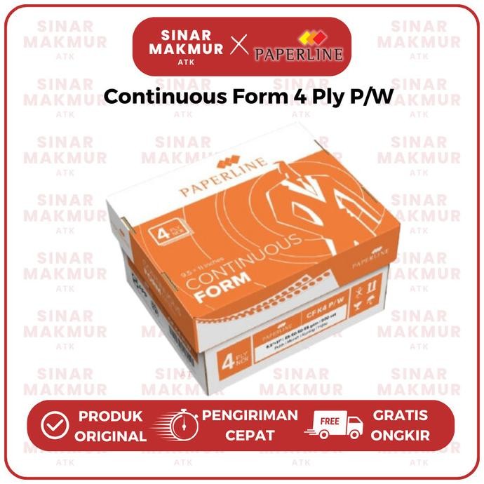

Continuous Form/Kertas Komputer 9.5x11 4 Ply/K4 W Paperline (Dus)