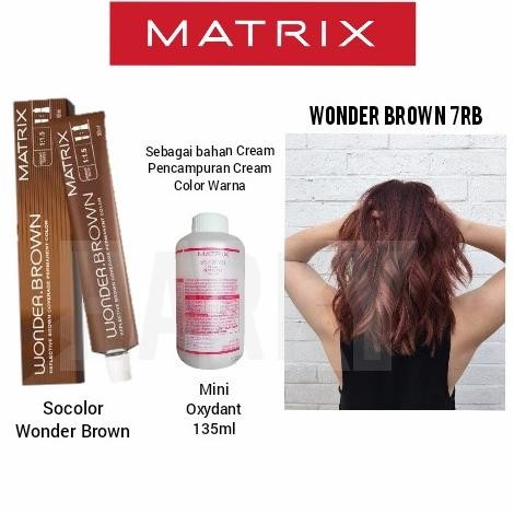 TERLARIS - Cat Rambut Matrix Wonder Brown WB-7RB + Oxydant 135ml, 1paket