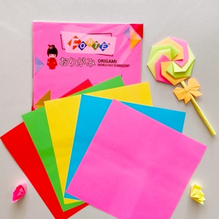 

Origami Kertas Lipat Forte Warna Warni 2 Sisi Ukuran 20 X 20 Cm Isi 25