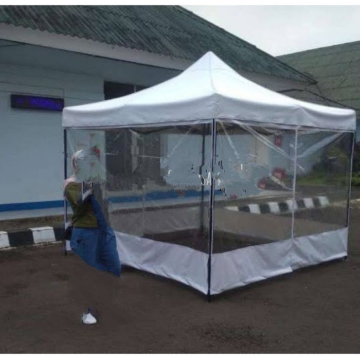 tenda lipat 3x3 +dinding putih