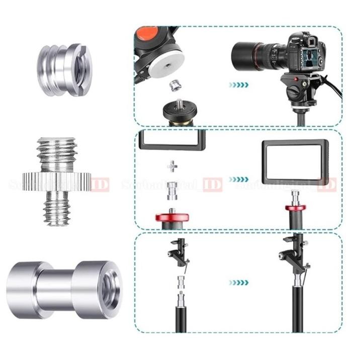 spigot screw set 1/4 3/8 converter baut adapter mount tripod, stand 