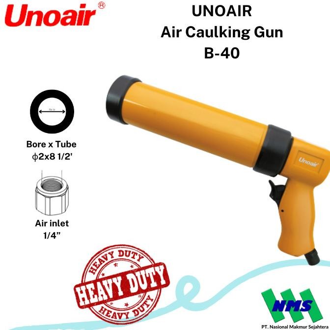 Terbaru Tembakan Lem Angin Air Caulking Gun (Metal Body) UNOAIR B-40