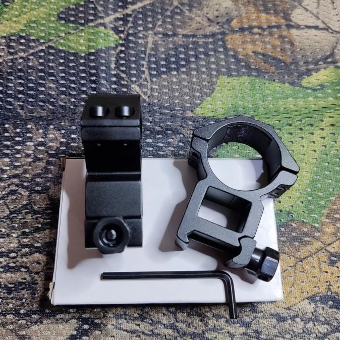 mounting teleskop 2 baut tube 30 kaki rel 22 tinggi mounting telescope 