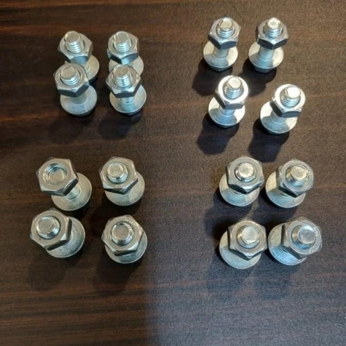 baut mur  roda troli hrg 1 set 16 pcs 