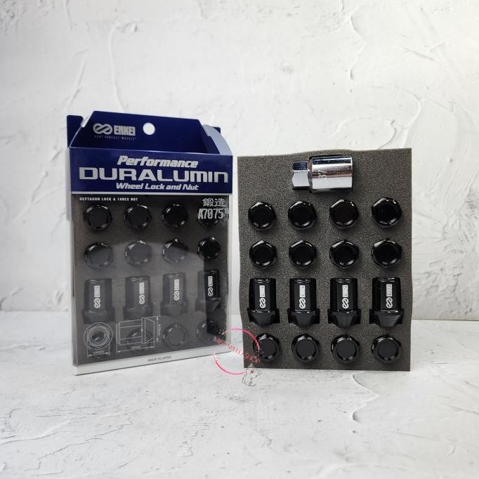 enkei duralumin wheel lock nut m12 x 1.5/1.25 baut lugnut enkei ori 