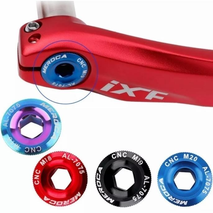 um(1) tutup crank arm ht2 m15 m18 m20 hollowtech 2 baut kiri sepeda penutup 