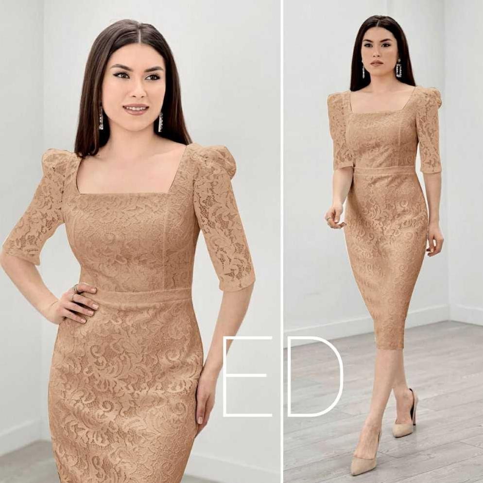 jku Dress Brukat Span Melvina Brukat M L XL Dress Meiko Brukat Dress Wanita Terbaru Dress Natal Angg
