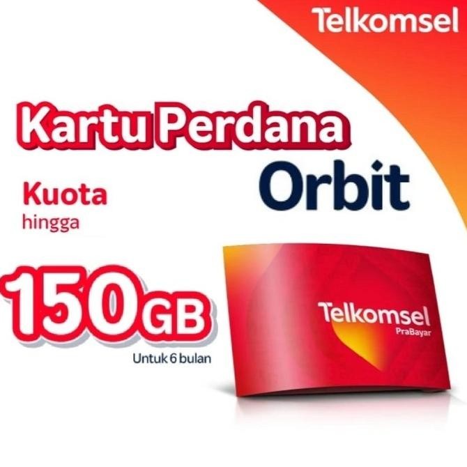 TERMURAH - Kartu Perdana Telkomsel ORBIT SIMcard Baru Copotan Modem Free 150GB