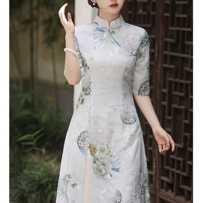Meno - Cheongsam Dress Wanita/Cheongsam Imlek/Qi Pao/Cheongsam Premium Import