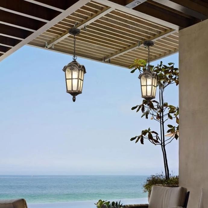 Lampu Gantung Teras Klasik Modern Outdoor 2200 H Jurnnian