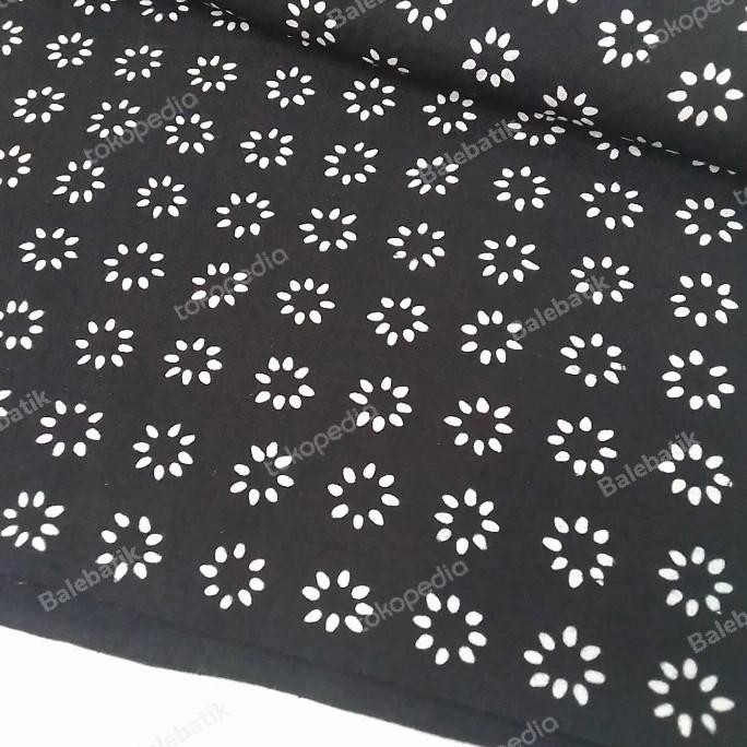 Kain batik cap sewarna Jogja truntum hitam REZ