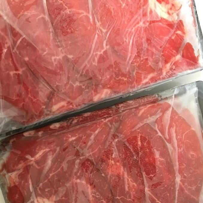 

1Kg Daging Sapi Beef Slice Sirloin (Less Fat) Emangnyake