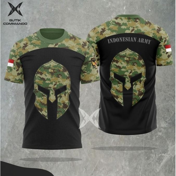 Kaos Jersey TNI ARMY | Jersey Kaos Berkerah Dry Fit Fullprint TNI AD TEB