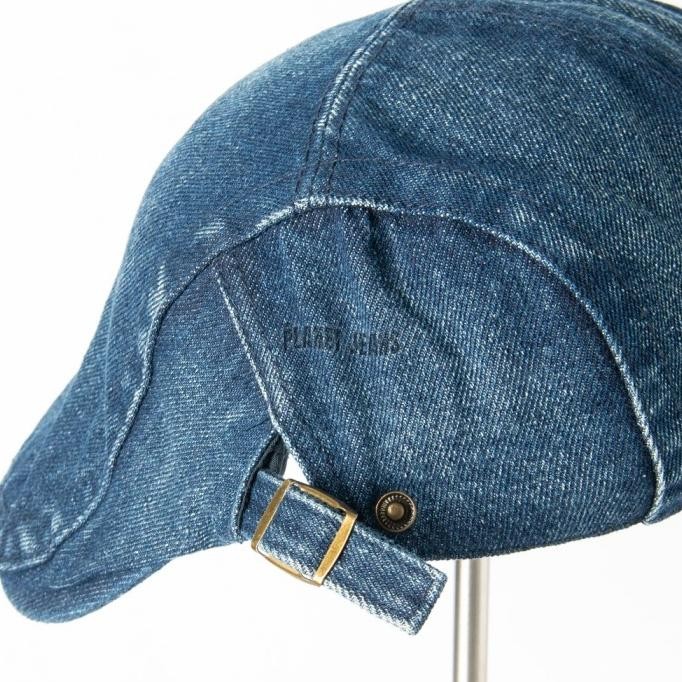 Topi Flat Cap Bahan Denim Pelukis Vintage Baret Newsboy - FC02 Planet Jeans HARA
