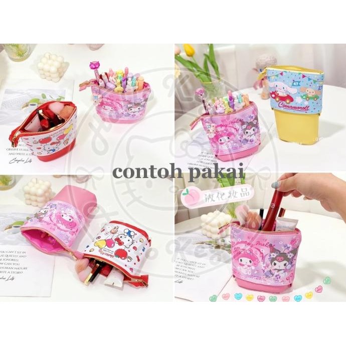 

dompet alat make up kosmetik tempat pencil tarik hello kitty melody L82BJ